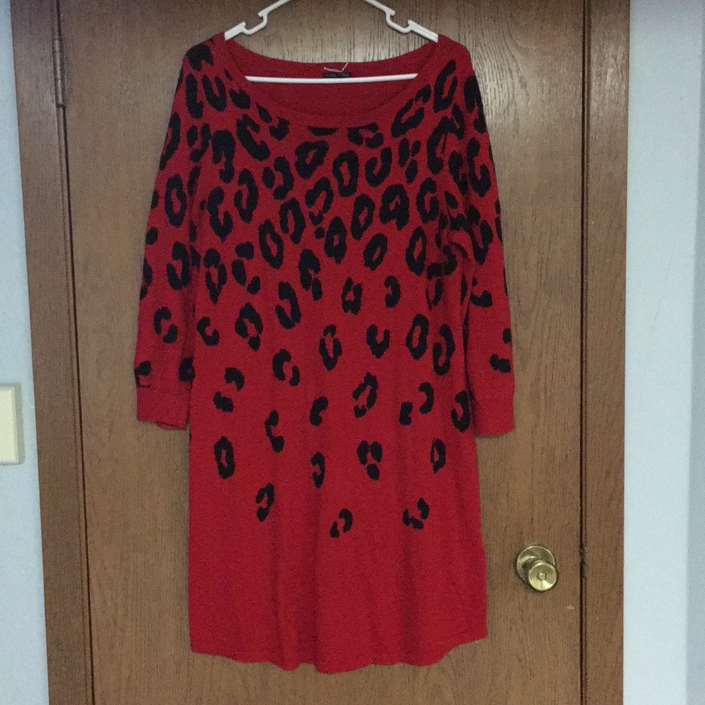Express red sweater dress